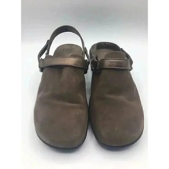 Vionic 372 Adelaide womens slingback orthaheel clogs brown suede leather size 8 - Picture 6 of 8